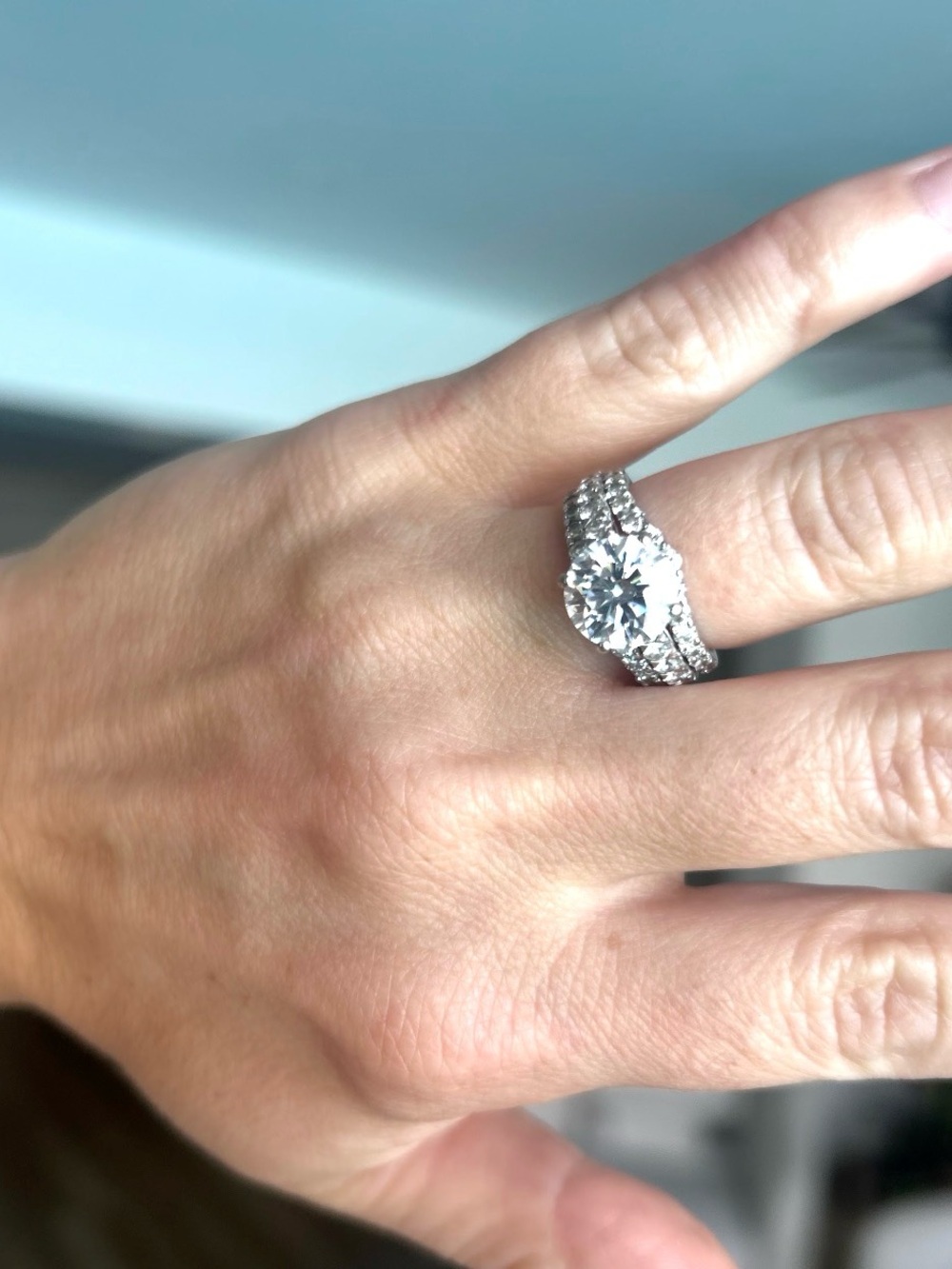 2.74 CT Lab Diamond Bridal Set 💍 IGI Certified E VS2 | Ring +  1 CT Enhancer 5.5